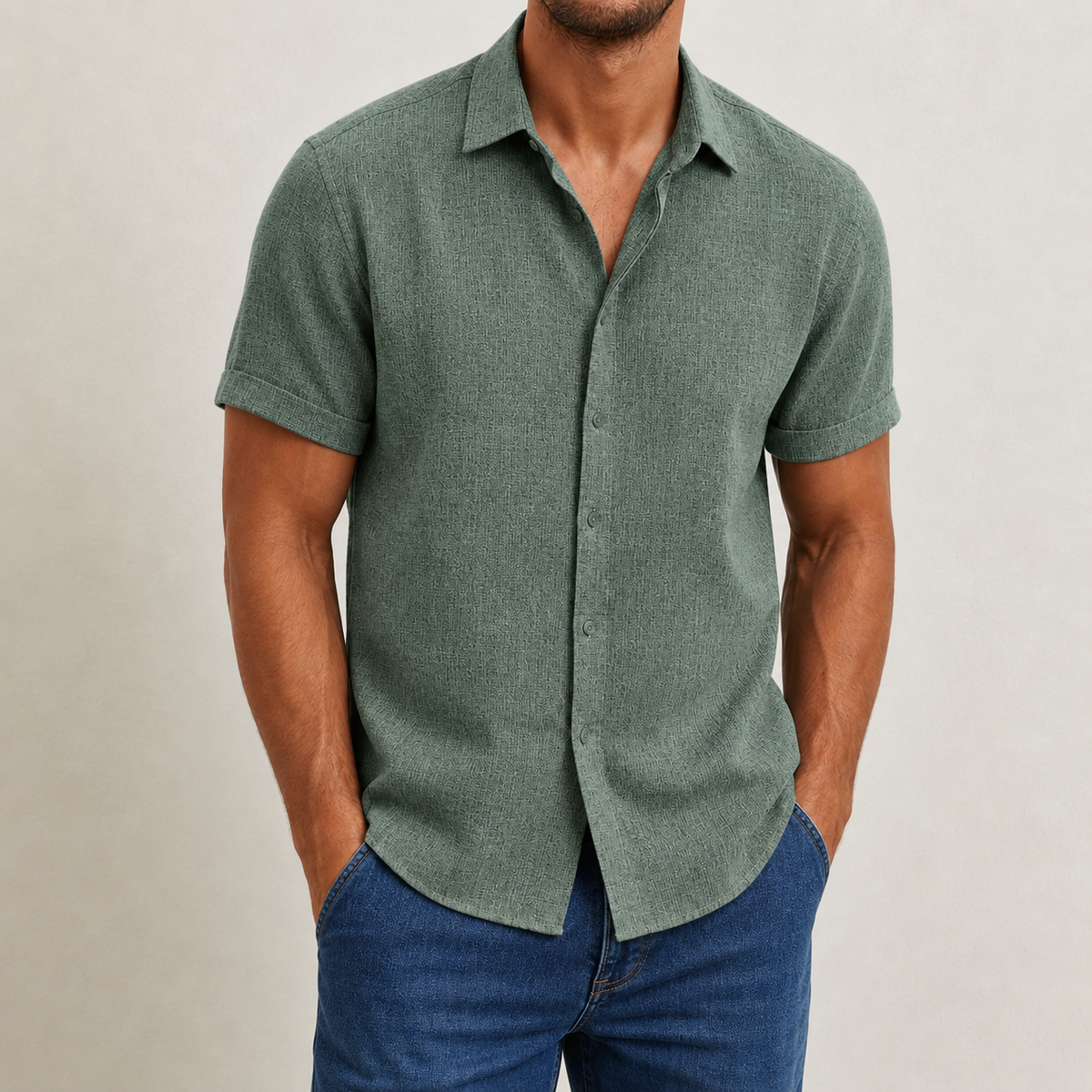 Abigail | Bilbao Linen Short Sleeve Shirt