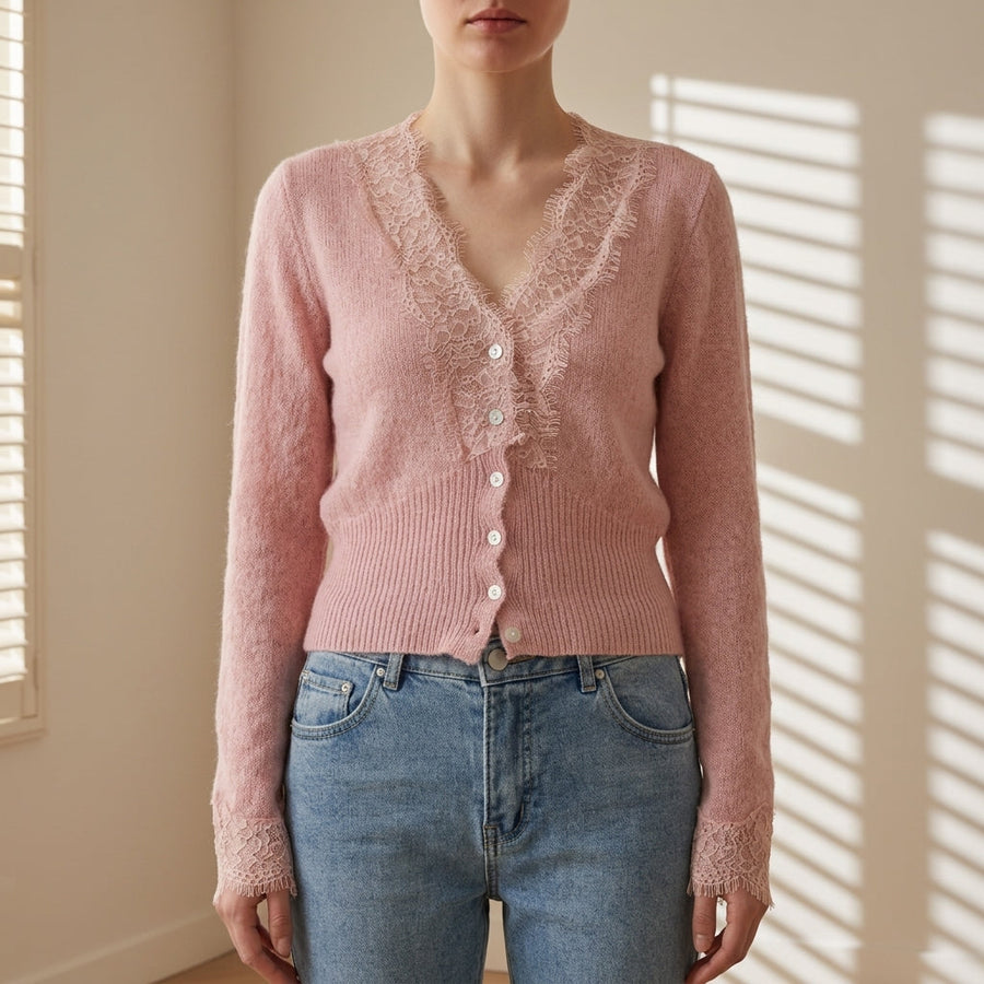 Addison | Bexleyon Lace Patchwork Cardigan