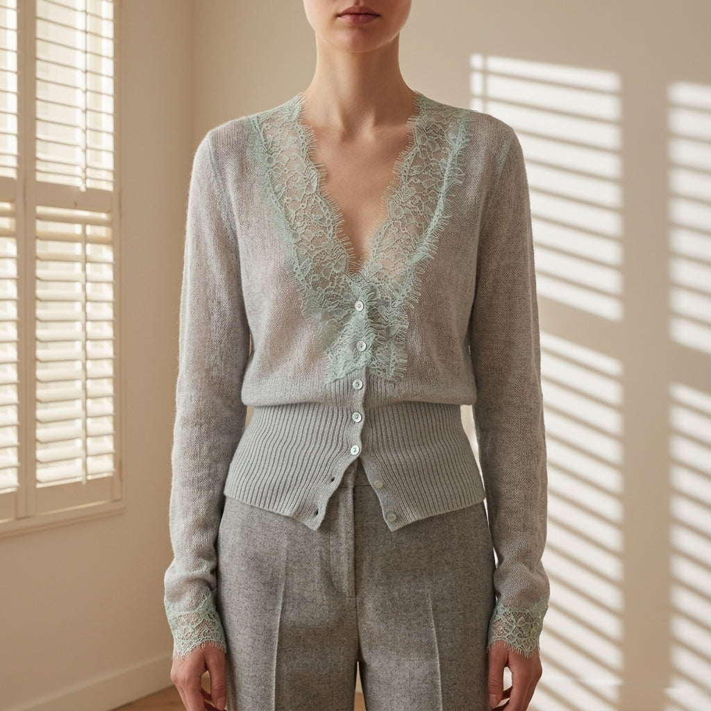 Addison | Bexleyon Lace Patchwork Cardigan
