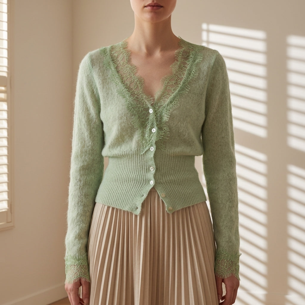 Addison | Bexleyon Lace Patchwork Cardigan