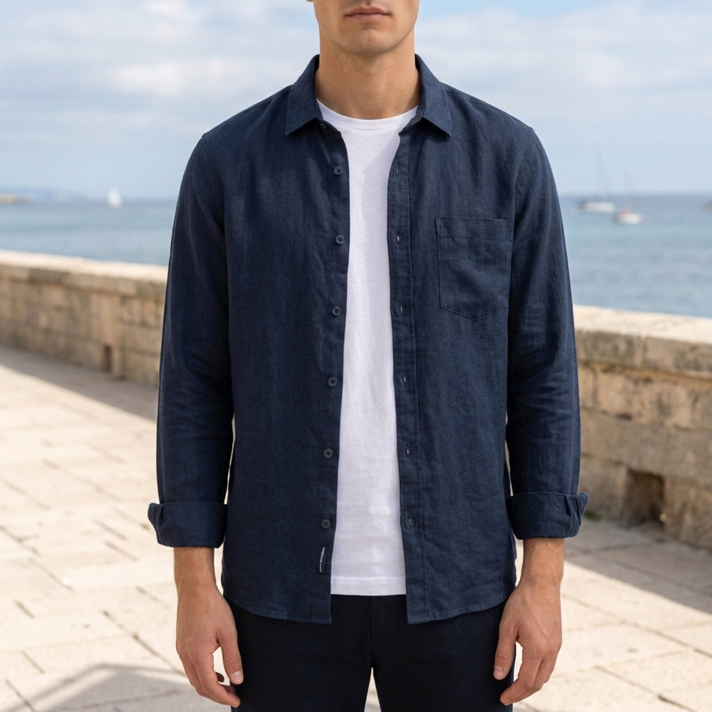 Aiden | Antibes Loose-Fit Linen Shirt