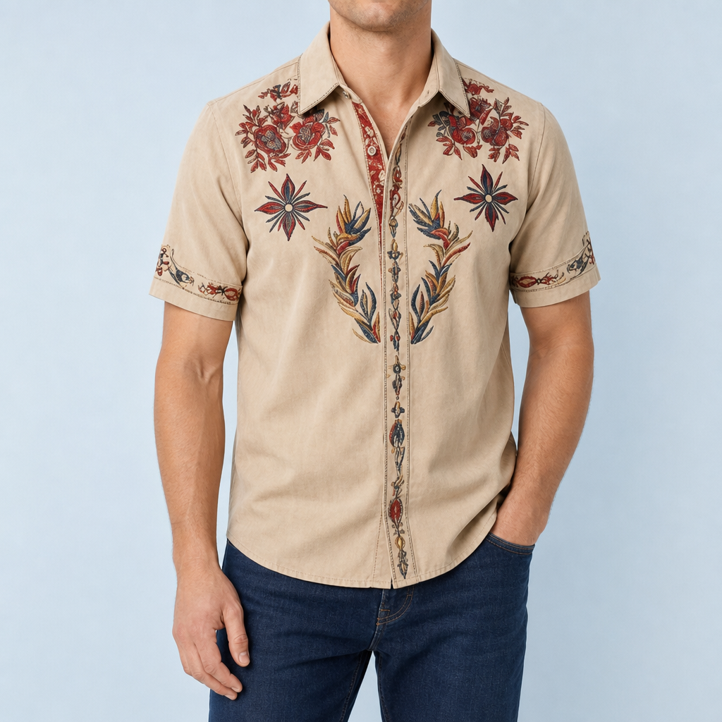 Aiden | Erice Western Embroidered Shirt