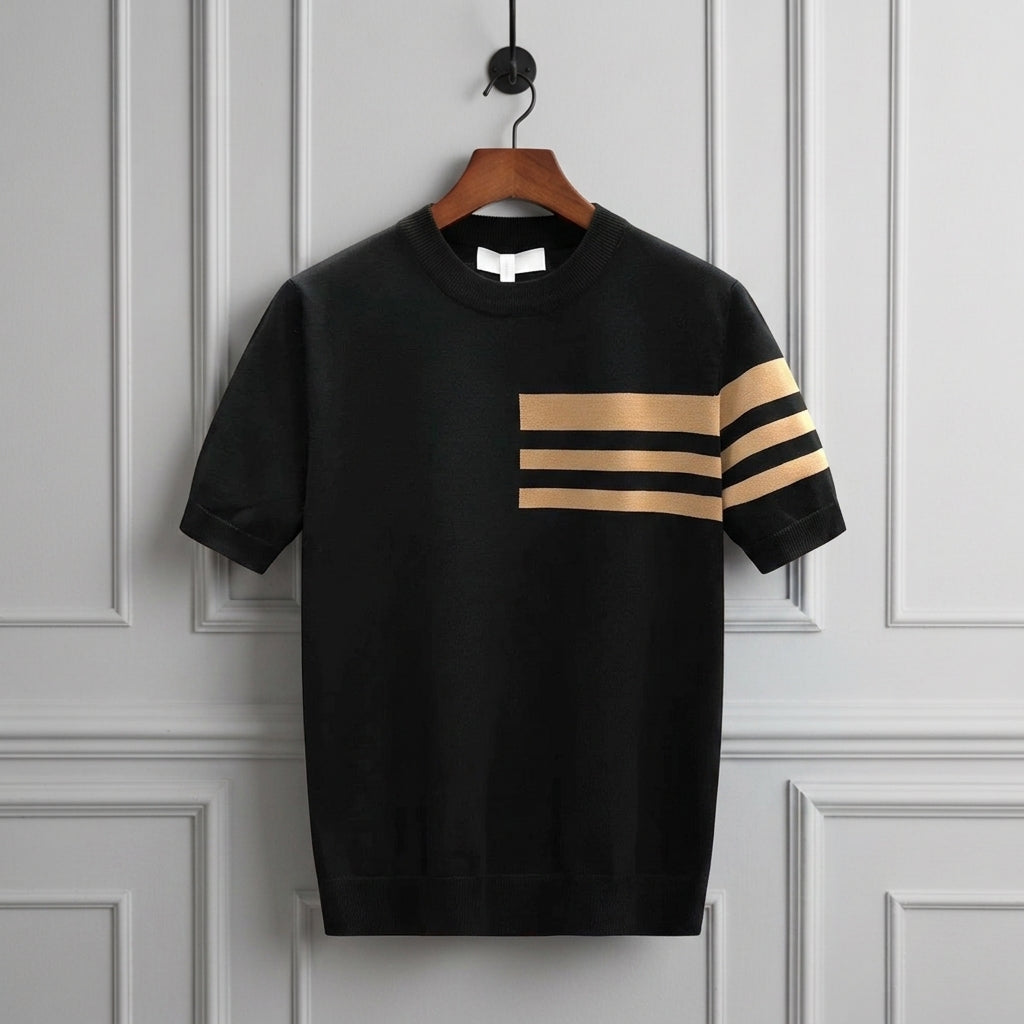 Aiden | Lausanne Stripe-Detail Knit Tee