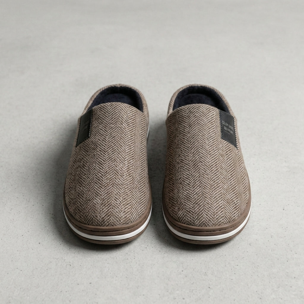 Alexander | Mljet Herringbone Fleece Slippers