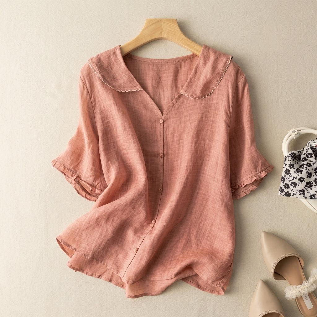 Amelia | Firenze Vintage Sailor Collar Blouse