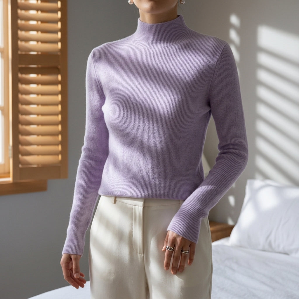 Amelia | Lucia High Collar Knitted Sweater