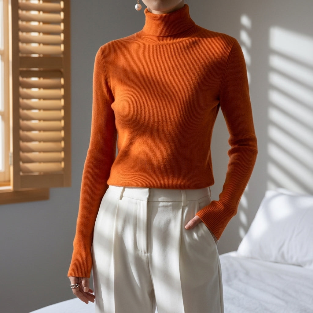Amelia | Lucia High Collar Knitted Sweater