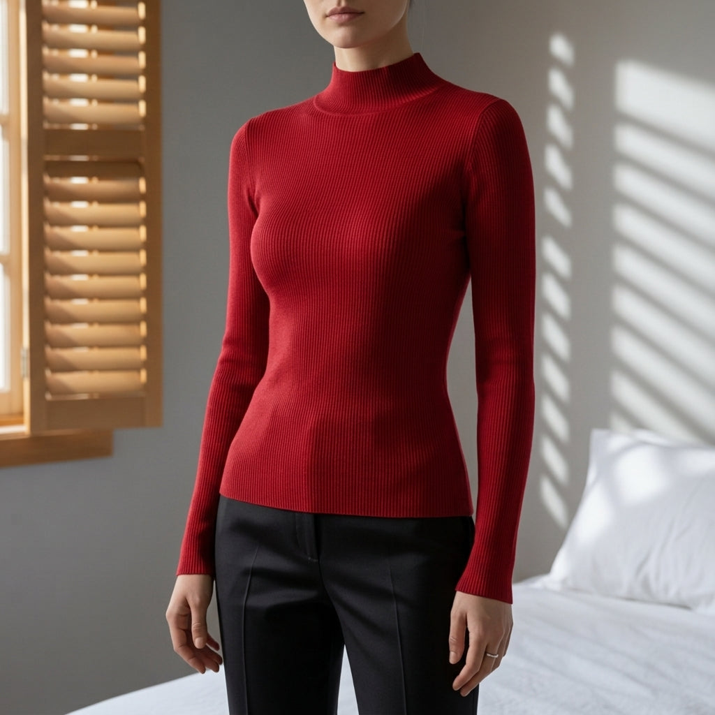 Amelia | Lucia High Collar Knitted Sweater