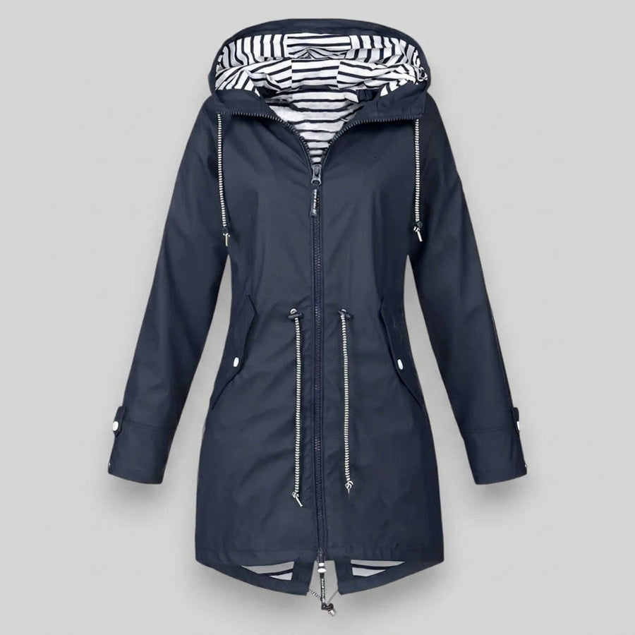 Amelia | Shoreline Drawcord Hooded Rain Jacket