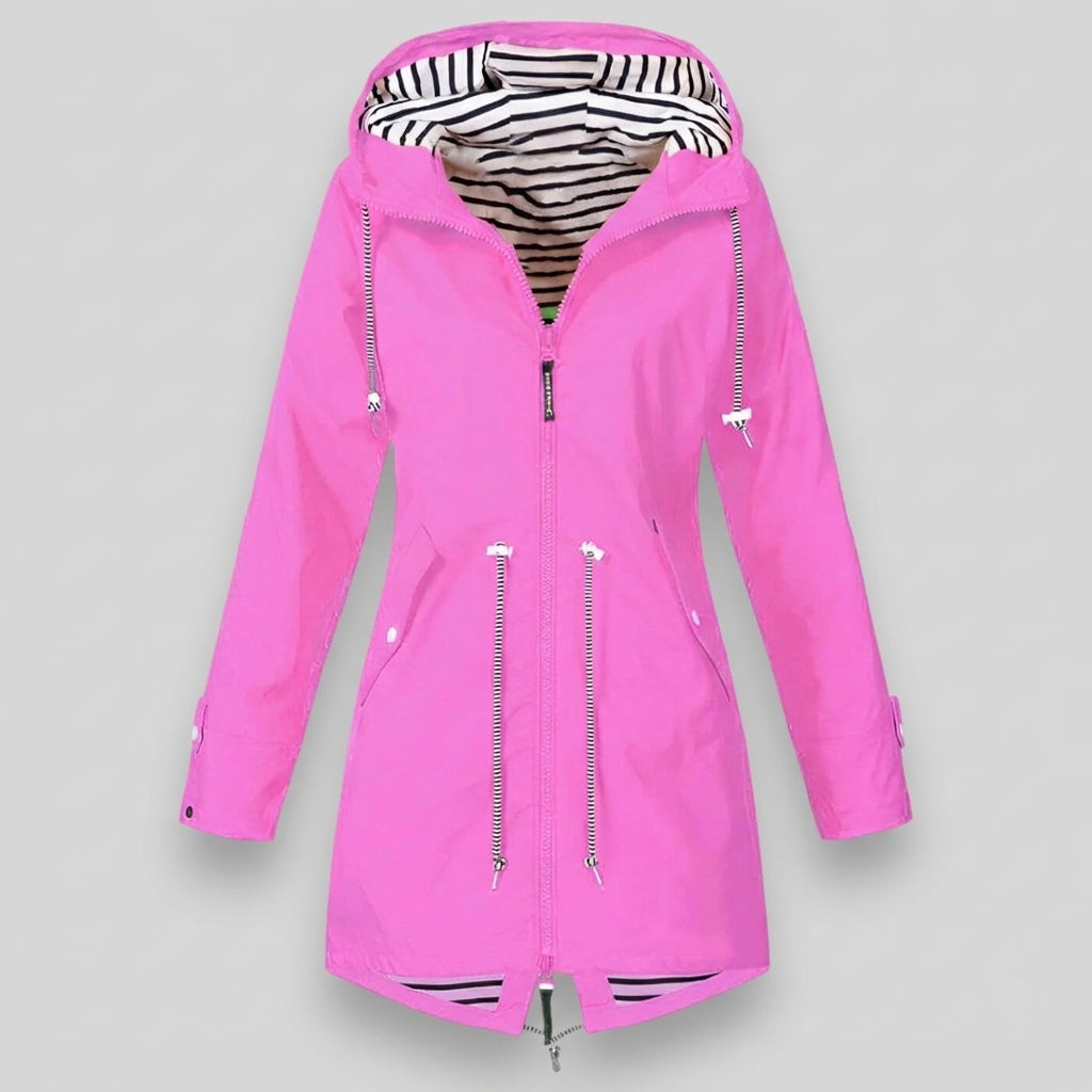Amelia | Shoreline Drawcord Hooded Rain Jacket