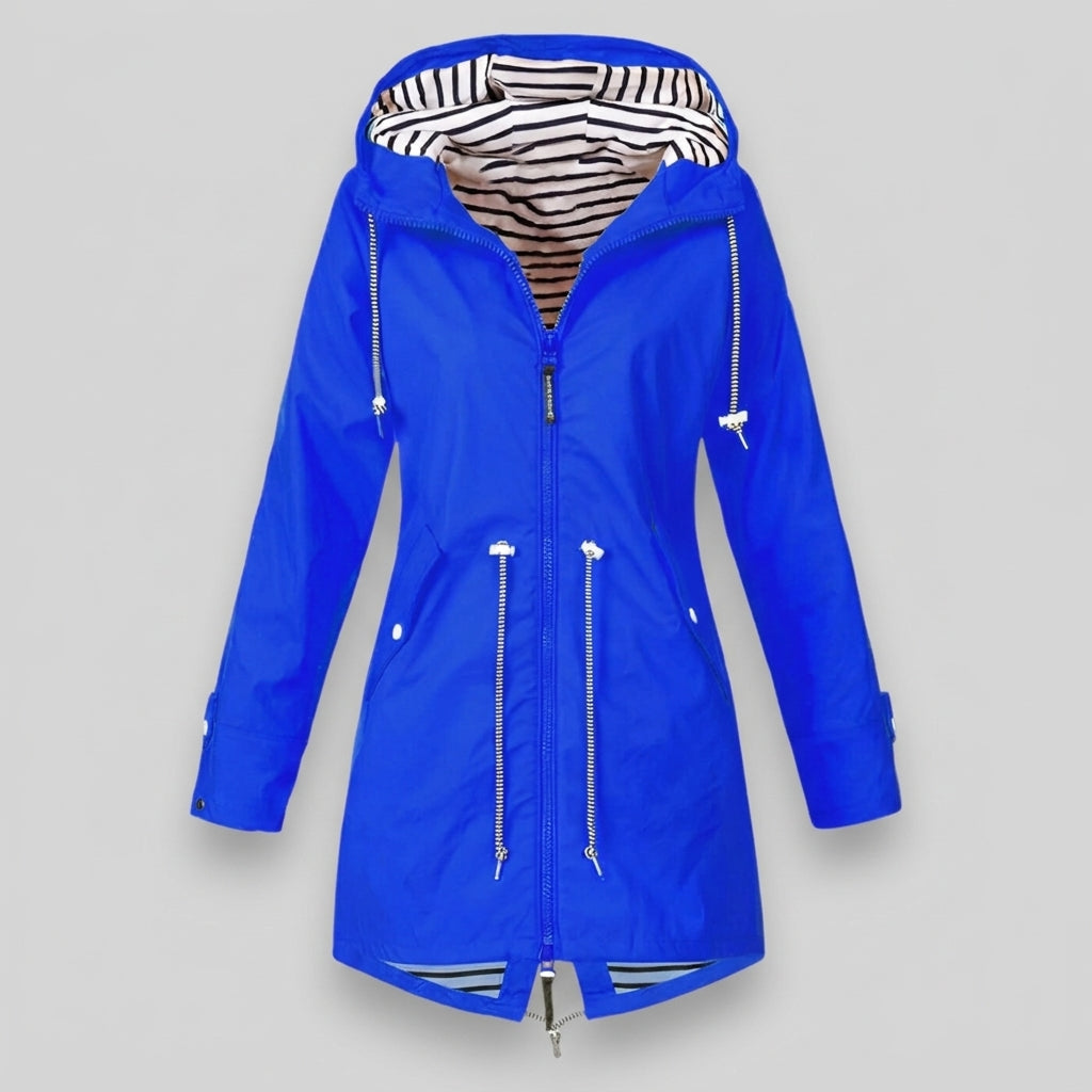 Amelia | Shoreline Drawcord Hooded Rain Jacket