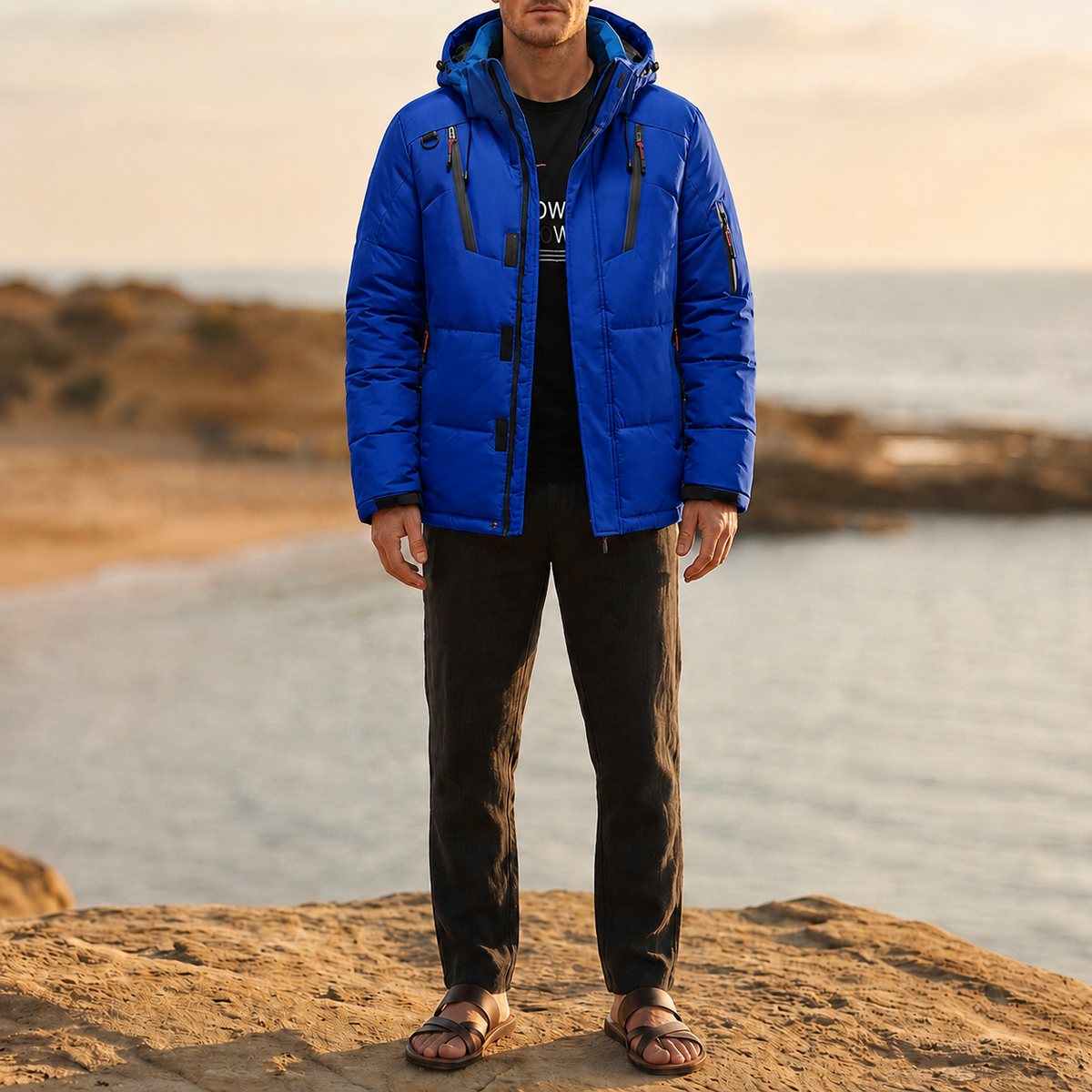Andrew | Lacoste Hooded Puffer Down Jacket
