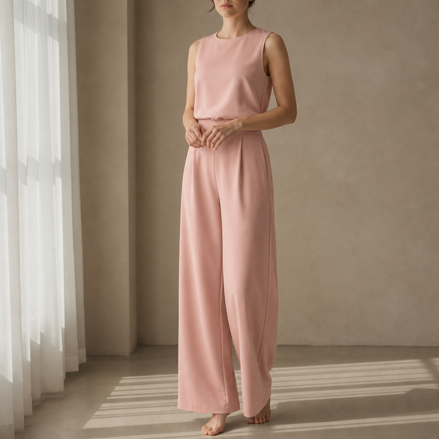 Anna | Alberobello Sleeveless Wide Leg Jumpsuit