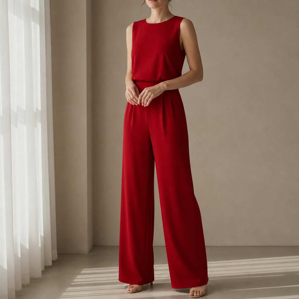 Anna | Alberobello Sleeveless Wide Leg Jumpsuit