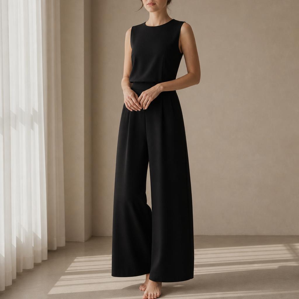 Anna | Alberobello Sleeveless Wide Leg Jumpsuit