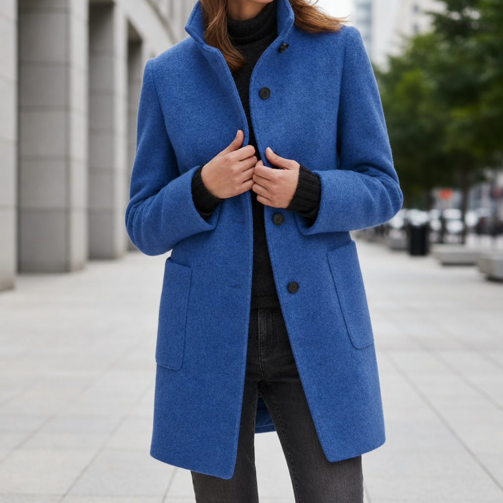 Aria | Bandol Grey Wool-Blend Coat