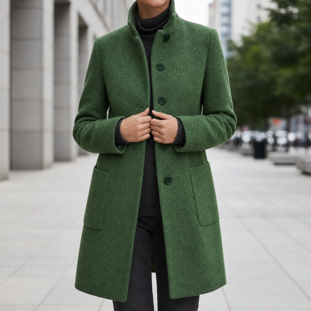 Aria | Bandol Grey Wool-Blend Coat