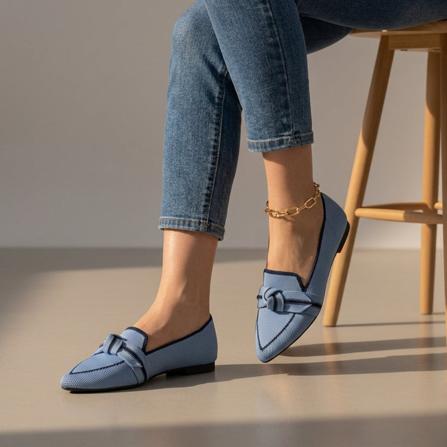 Aria | Mayfair Pointed Toe Bow Loafers