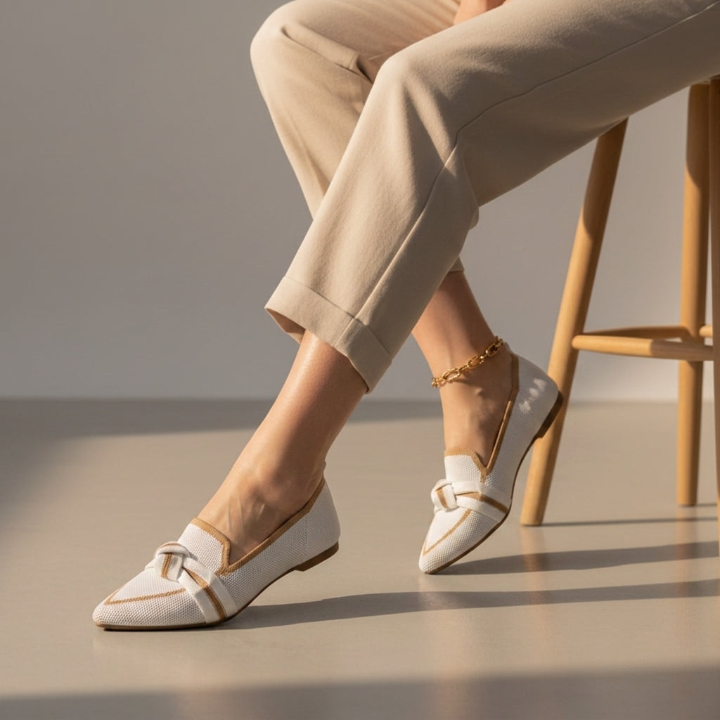Aria | Mayfair Pointed Toe Bow Loafers