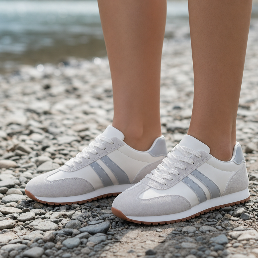 Aria | Spoleto Orthopedic Retro Stripe Sneakers