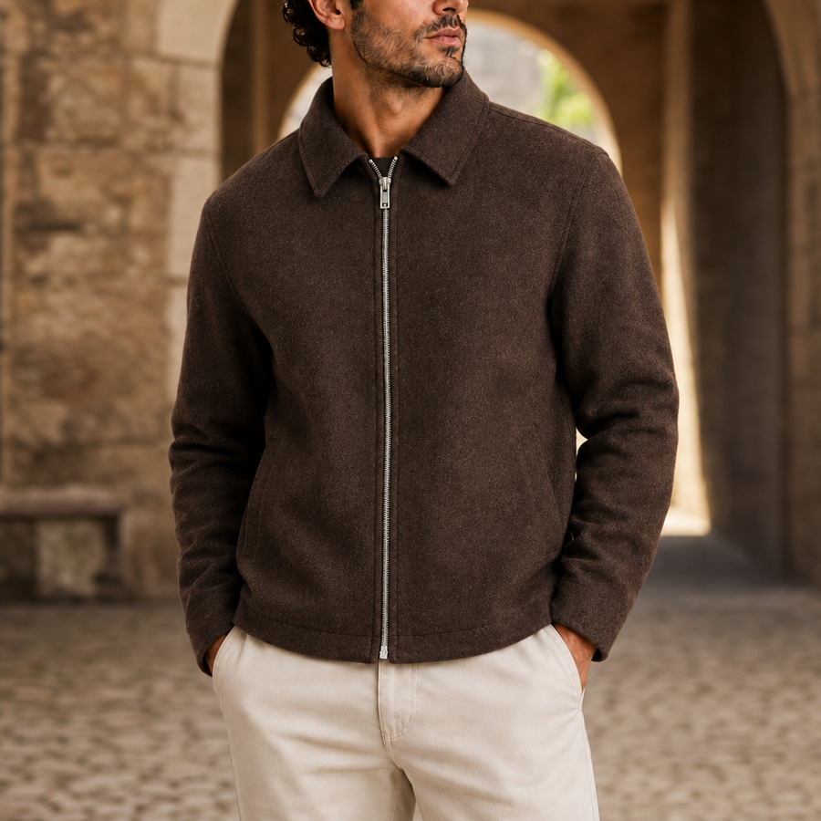 Asher | Pisa Collared Zip-Up Jacket