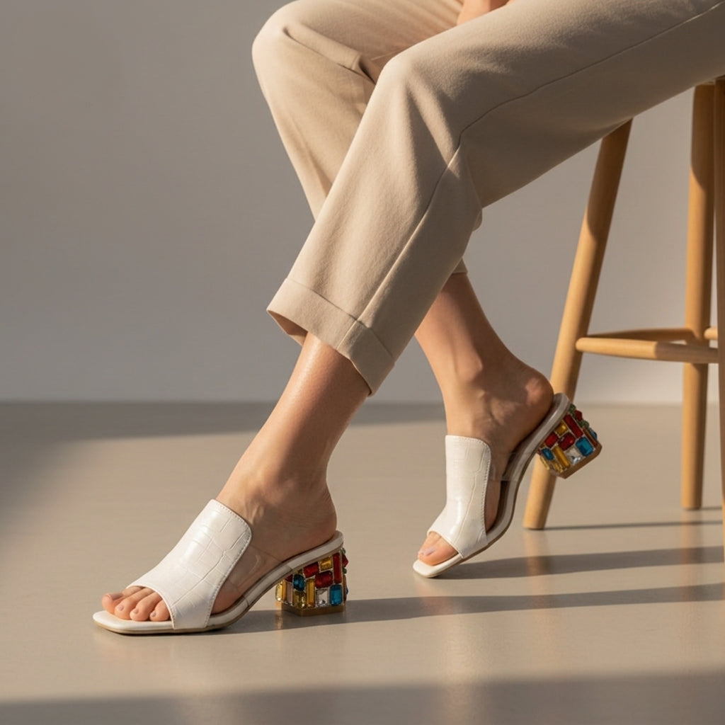 Audrey | Amorgos Jewel Heel Slides