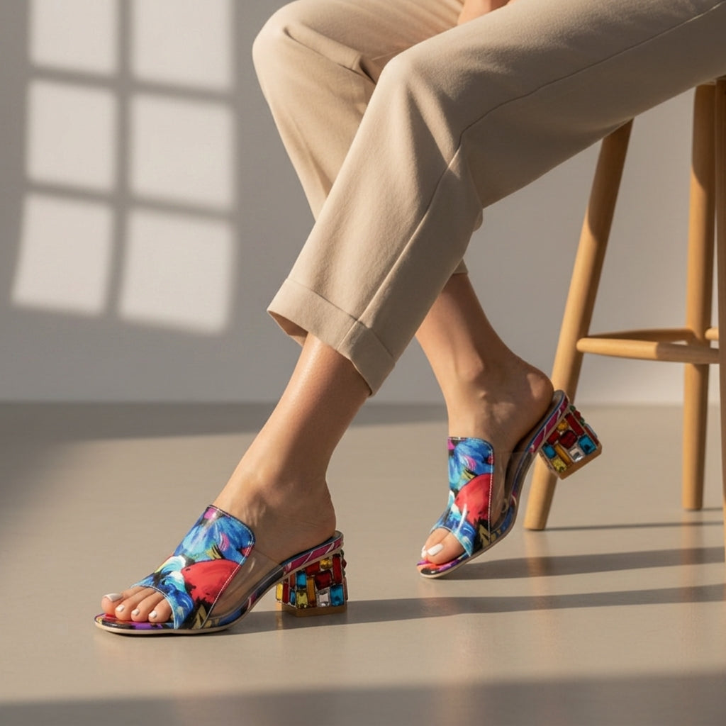 Audrey | Amorgos Jewel Heel Slides