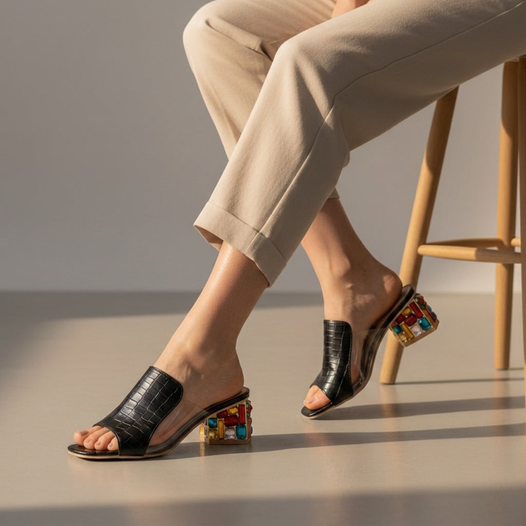 Audrey | Amorgos Jewel Heel Slides