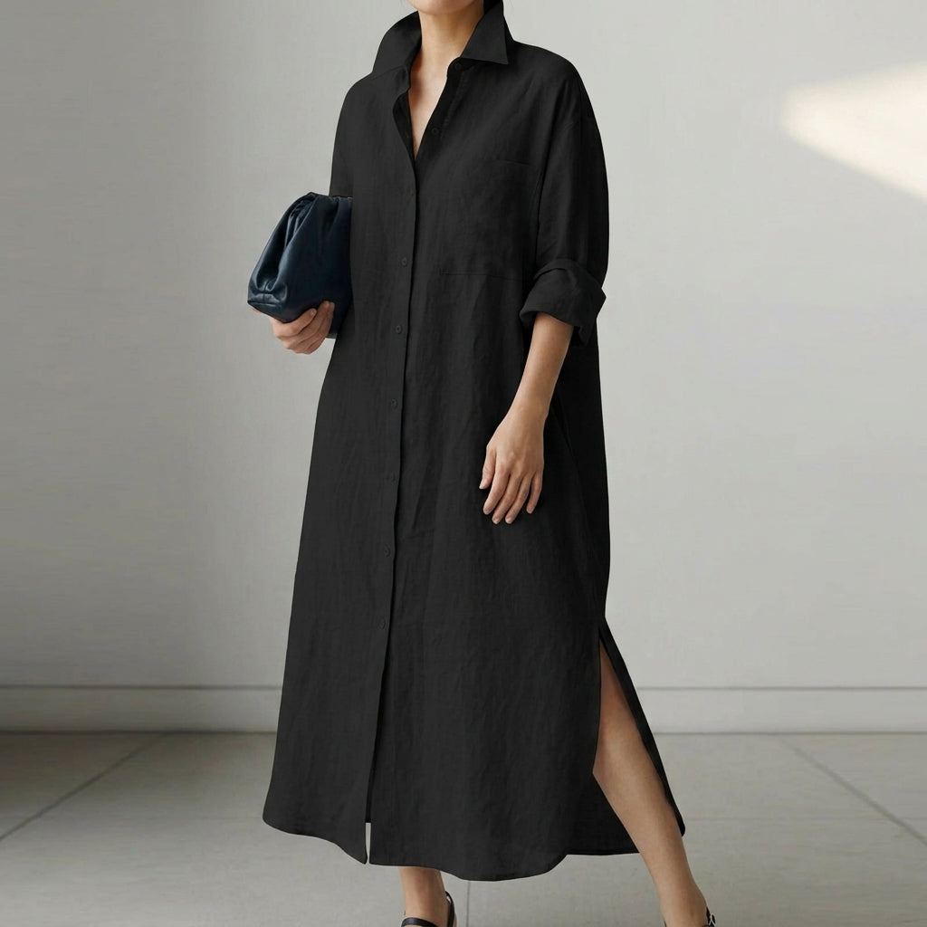 Audrey | Bellagio Linen Shirt Dress