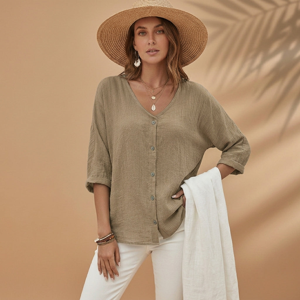 Audrey | Granada V-Neck Tee