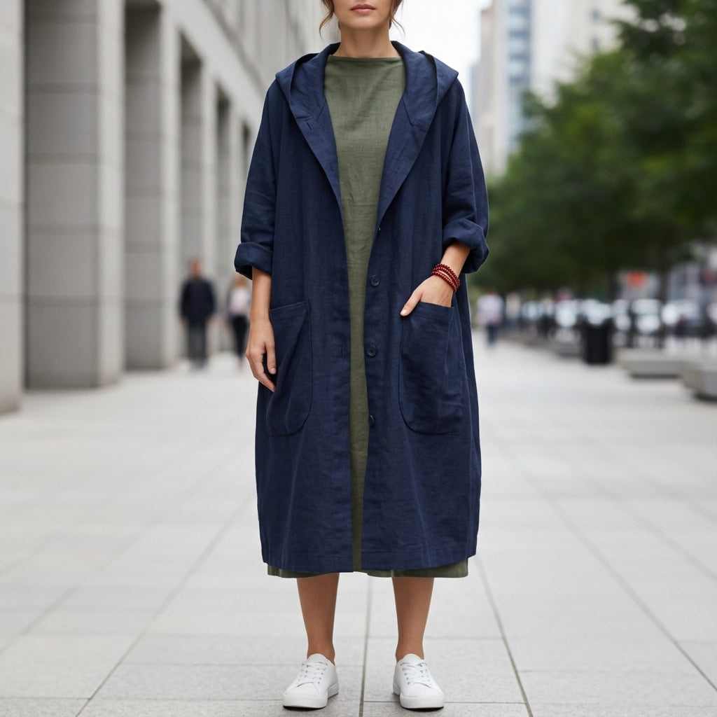 Audrey | Kea Oversized Hooded Windbreaker Coat