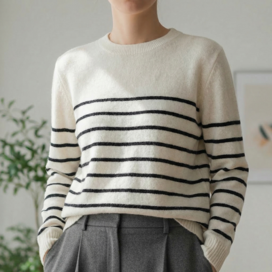 Audrey | Milan Color Stripe Pullover Sweater