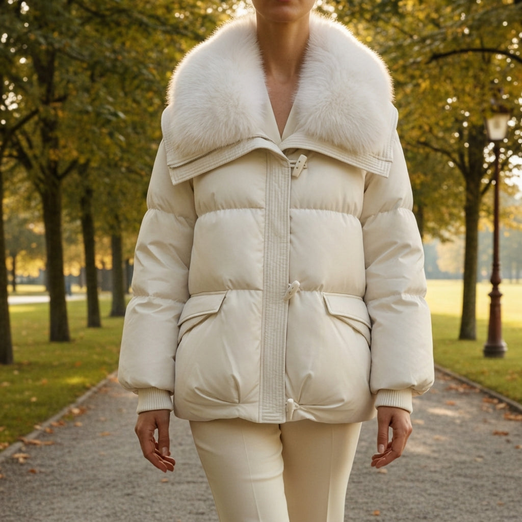 Aurora | Blaivelle Puffer Jacket with Faux Fur Collar