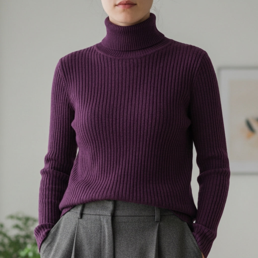 Aurora | Limassol Ribbed Turtleneck Sweater