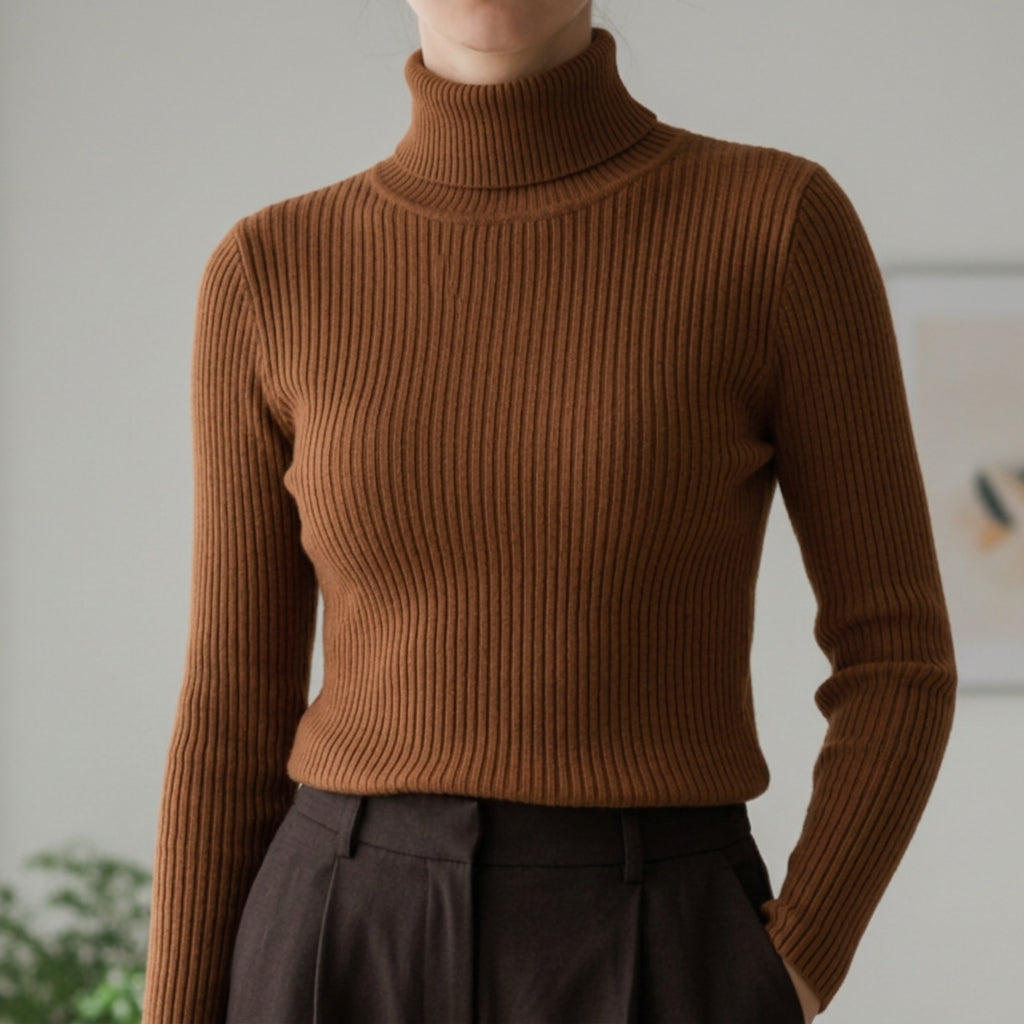 Aurora | Limassol Ribbed Turtleneck Sweater