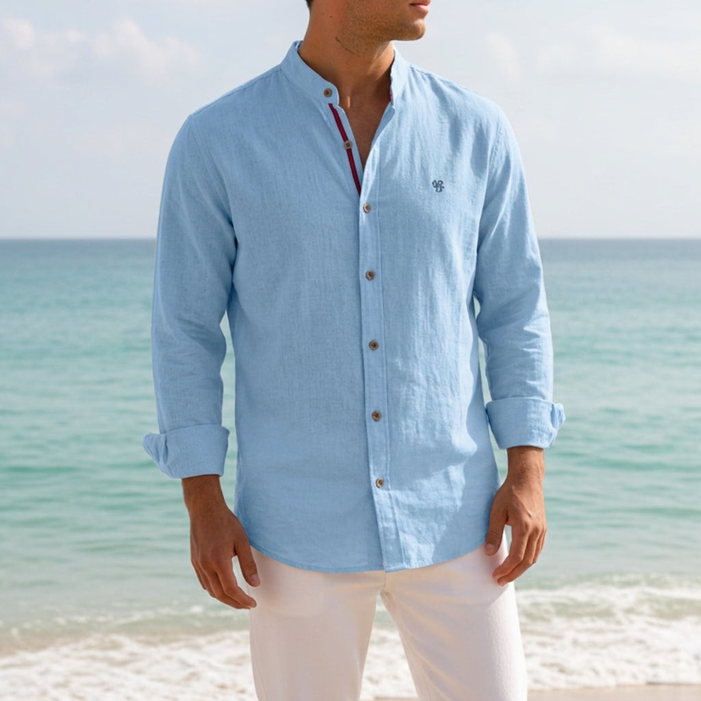 Austin | Aldgate Mandarin-Collar Cotton Shirt