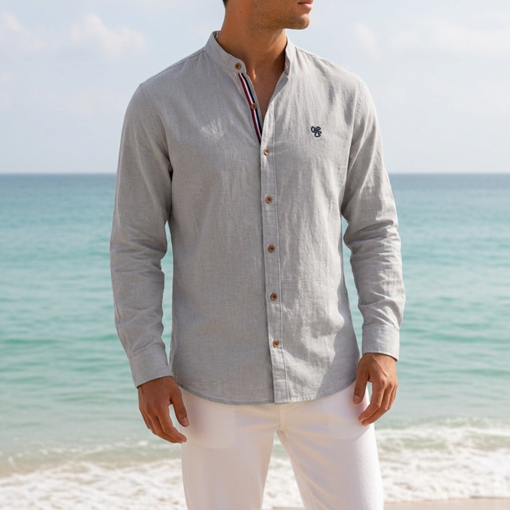 Austin | Aldgate Mandarin-Collar Cotton Shirt