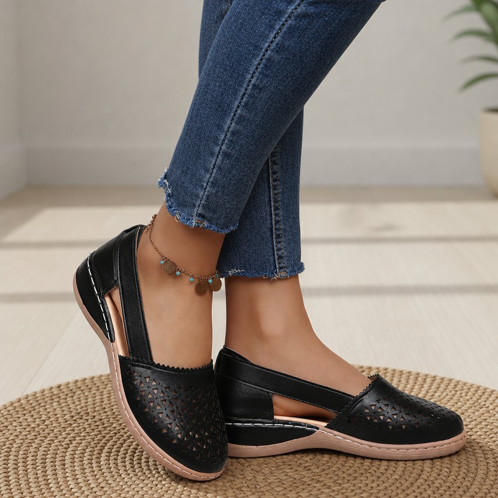 Ava | Urbino Orthopedic Cutout Slip-On Flats
