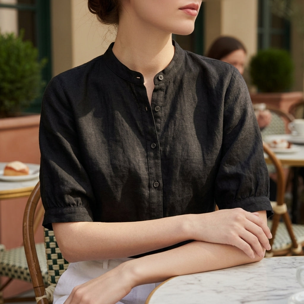 Avery | Paros Relaxed Linen Blouse