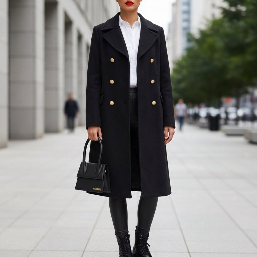 Bella | Sagres Double-Breasted Longline Coat