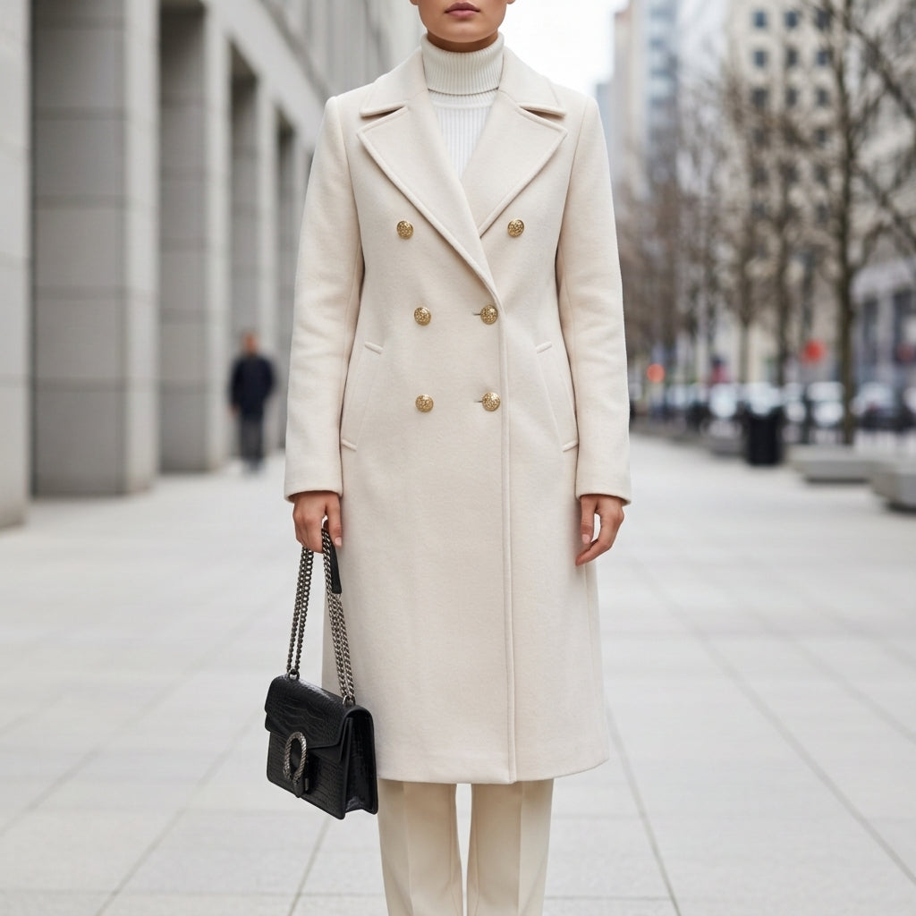 Bella | Sagres Double-Breasted Longline Coat