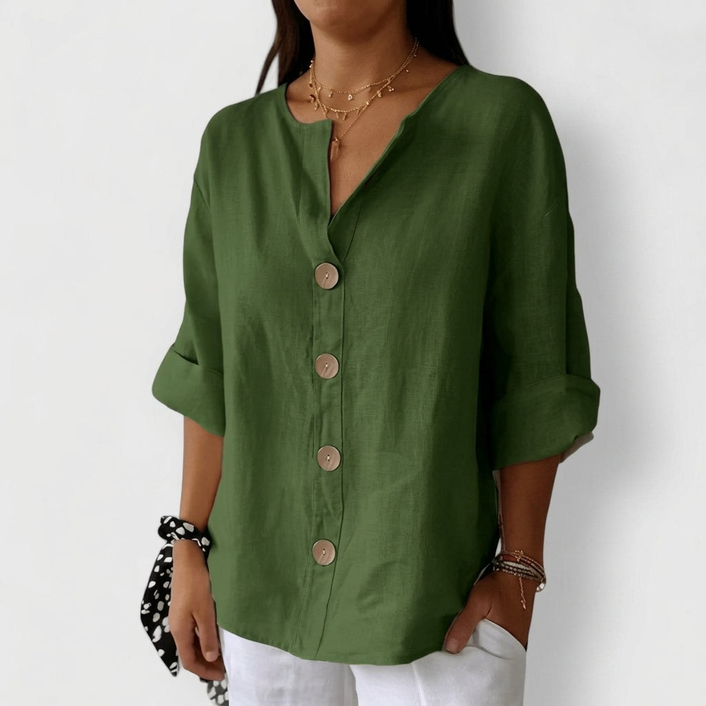 Bella | Tarifa Cotton Linen Blouse
