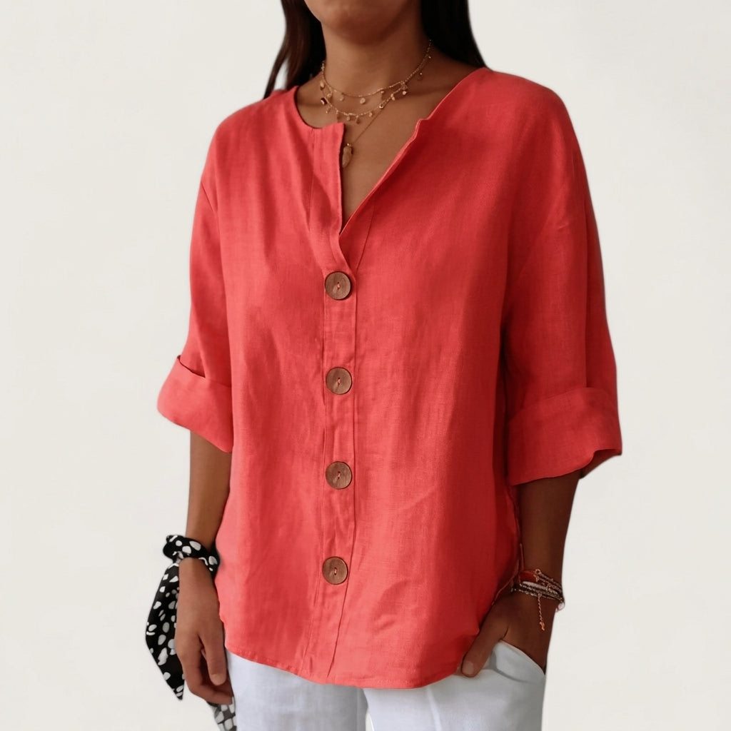 Bella | Tarifa Cotton Linen Blouse
