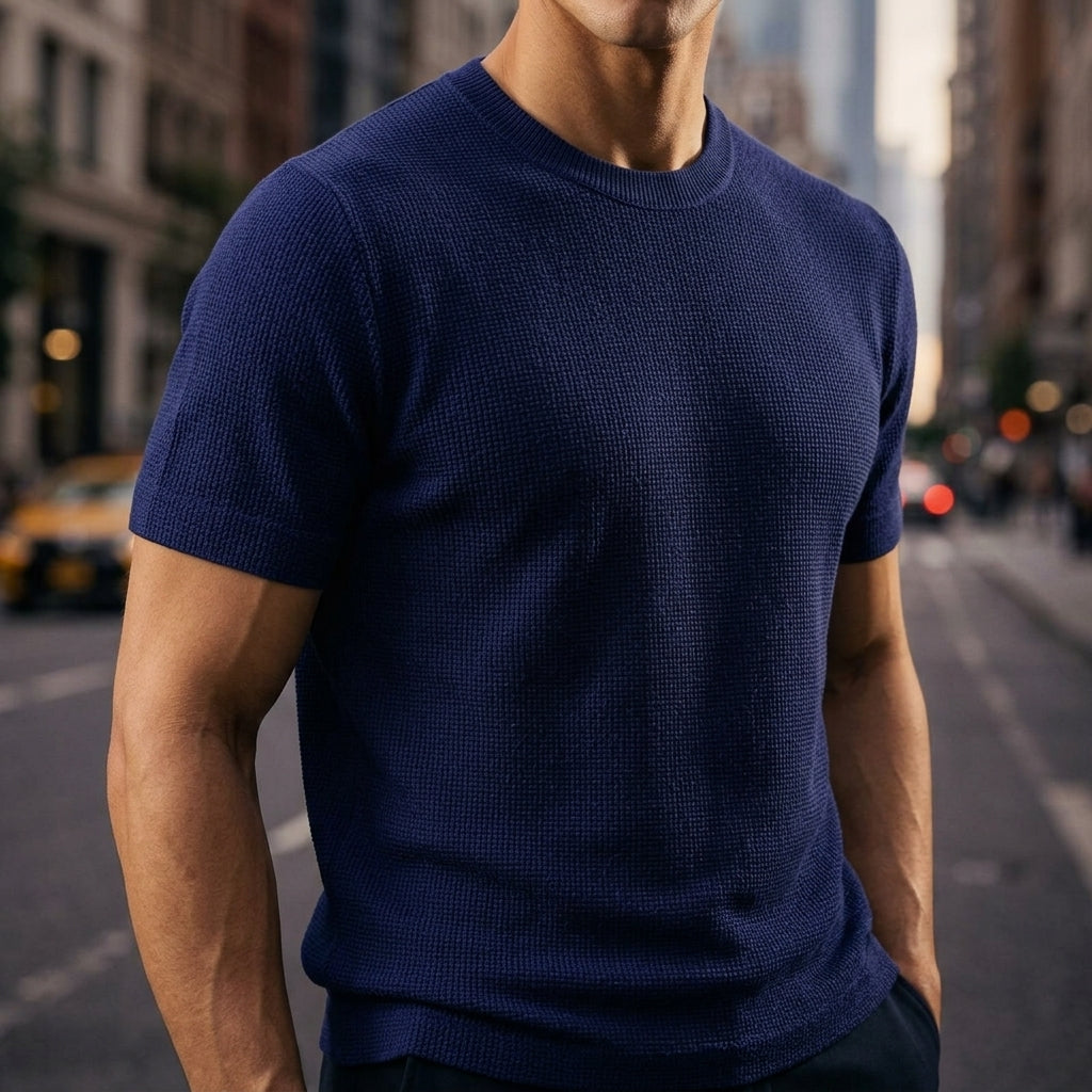 Caleb | Salamanca Waffle Knit Shirt