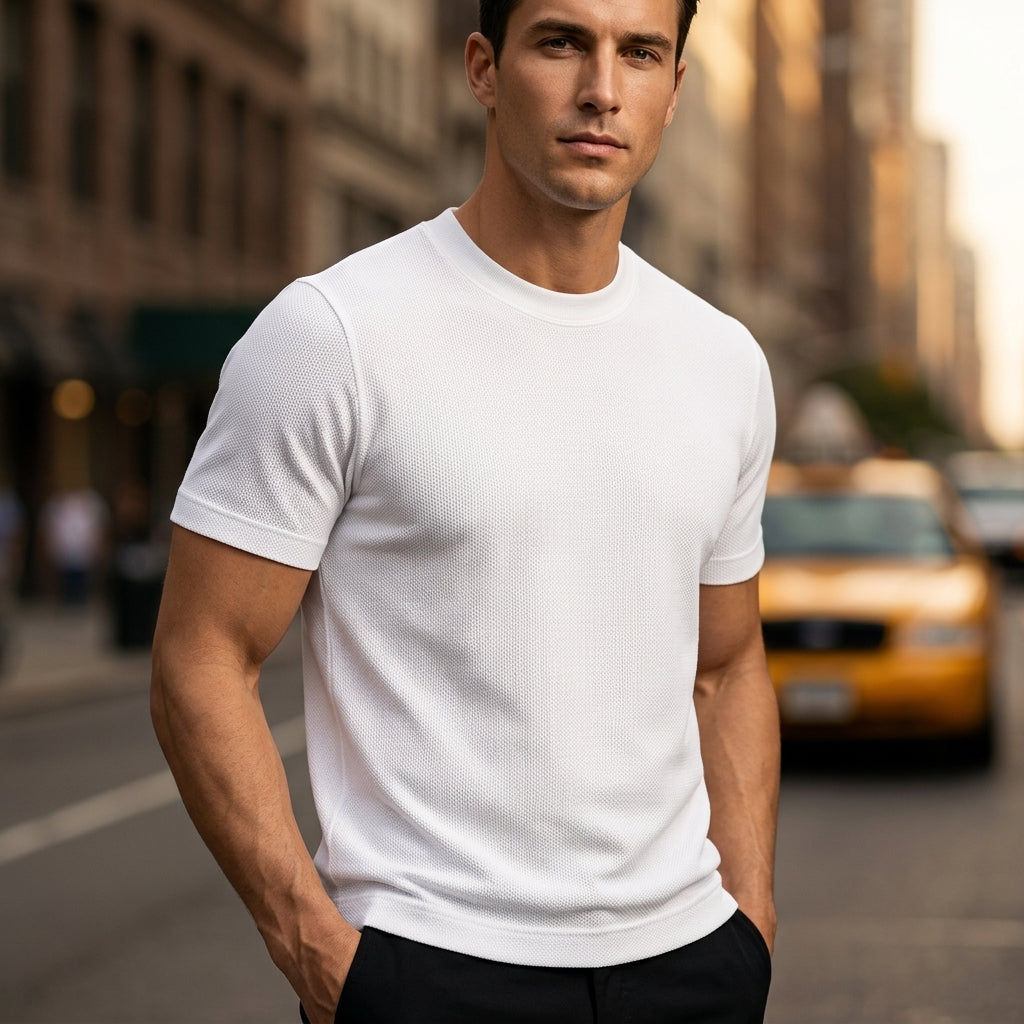 Caleb | Salamanca Waffle Knit Shirt