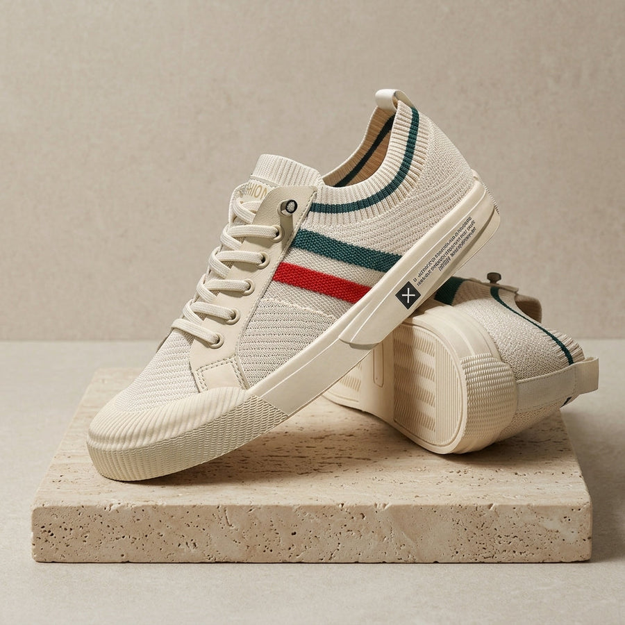 Caleb | Siena Stripe Knit Trainers