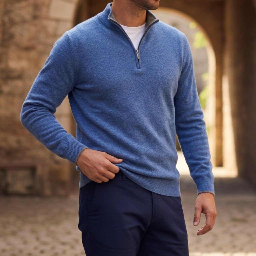 Cameron | Calpe Quarter-Zip Knit Sweater