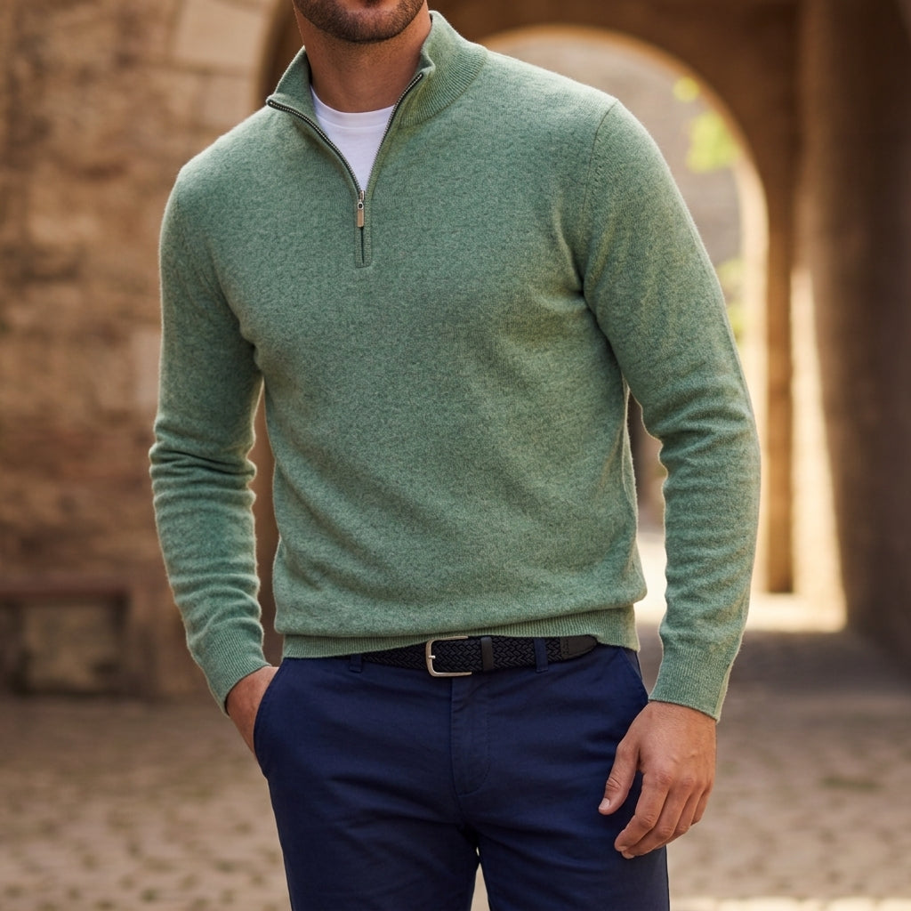 Cameron | Calpe Quarter-Zip Knit Sweater