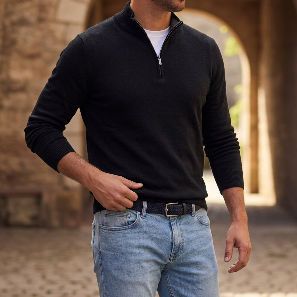 Cameron | Calpe Quarter-Zip Knit Sweater