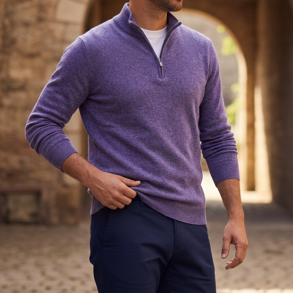 Cameron | Calpe Quarter-Zip Knit Sweater